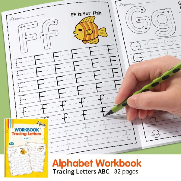 Children's Alphabet Practice Book - Alphabet Learning and Creative Coloring Activities, Developing Writing Skills, Back-To-School Supplies, Easter and Christmas Gifts, Preschoolers, Alphabet Learning Book, Preschool Activitie